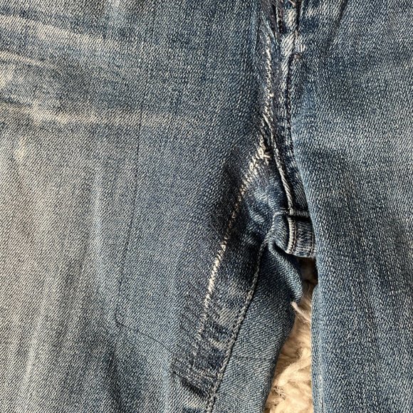 Citizens of Humanity High Rise Skinny Rocket Crop Blue Distressed Jeans Size 25 - Picture 6 of 6